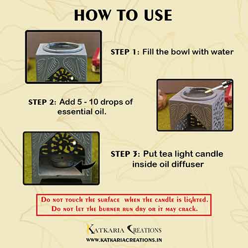 Floral Oil Diffuser (Italy Paleva Stone)