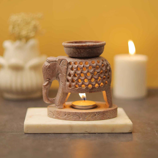 Elephant Aroma Diffuser (Marble Soapstone)