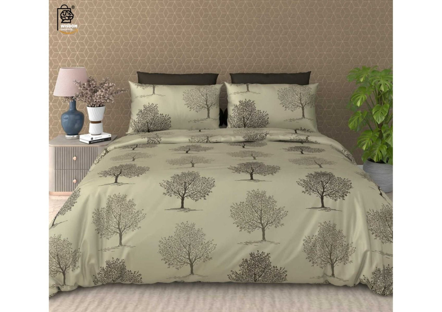 Clarenza Premium Double Bedsheet (90" x 100") - 300 TC