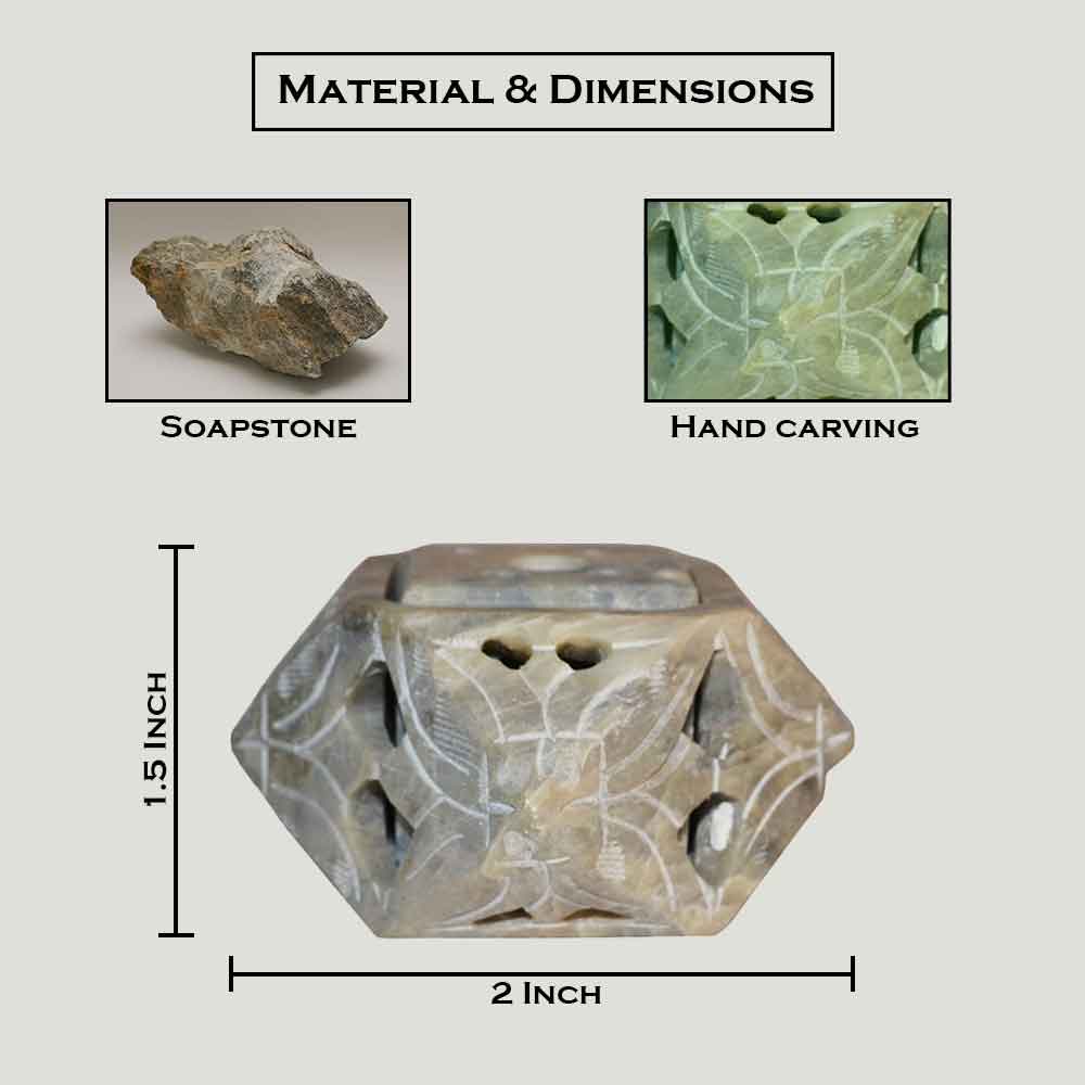 Floral Incense Stick Holder (Marble Soapstone)