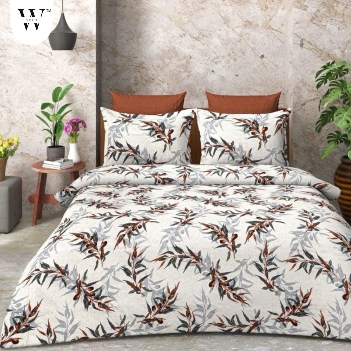 Brivanna Premium Double Bedsheet (90" x 100") - 300 TC