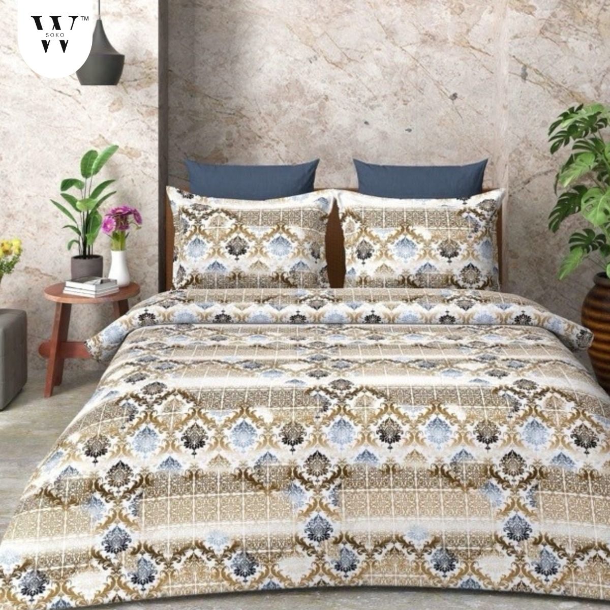 Novora Premium Double Bedsheet (90" x 100") - 300 TC