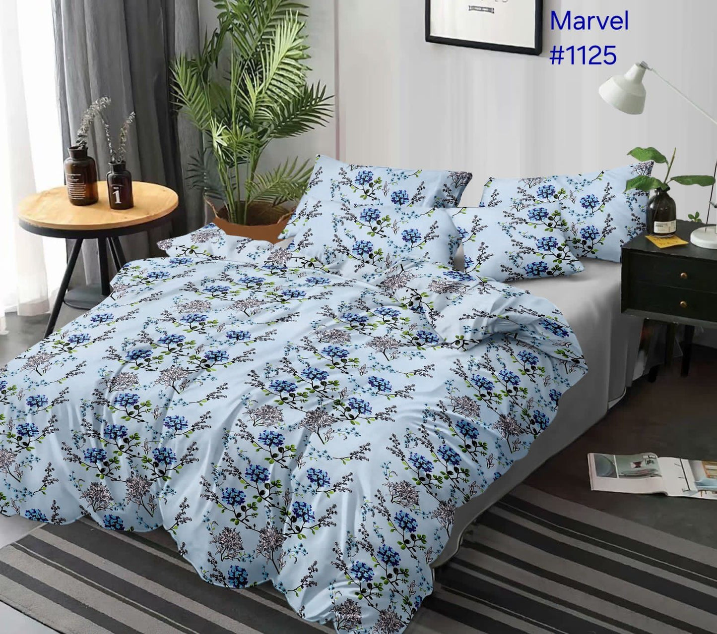 Estaviah Premium Queen Size Bedsheet (90" x 100") 300 TC