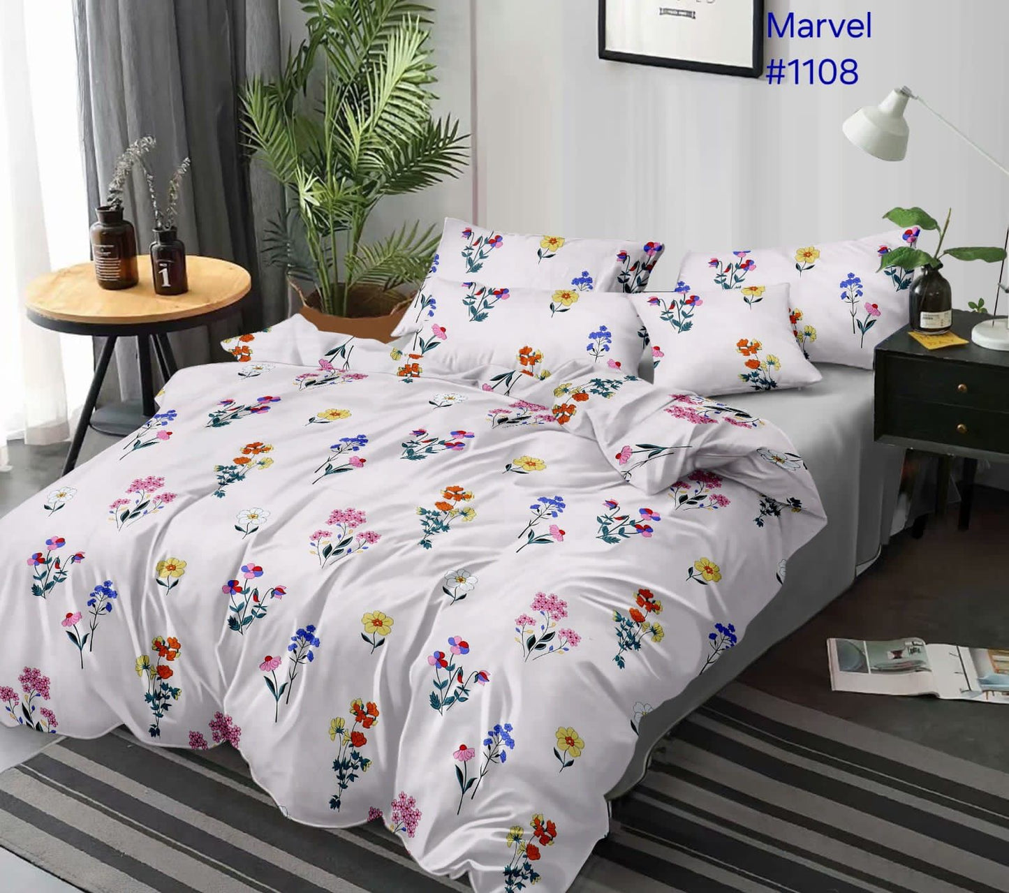 Estaviah Premium Queen Size Bedsheet (90" x 100") 300 TC