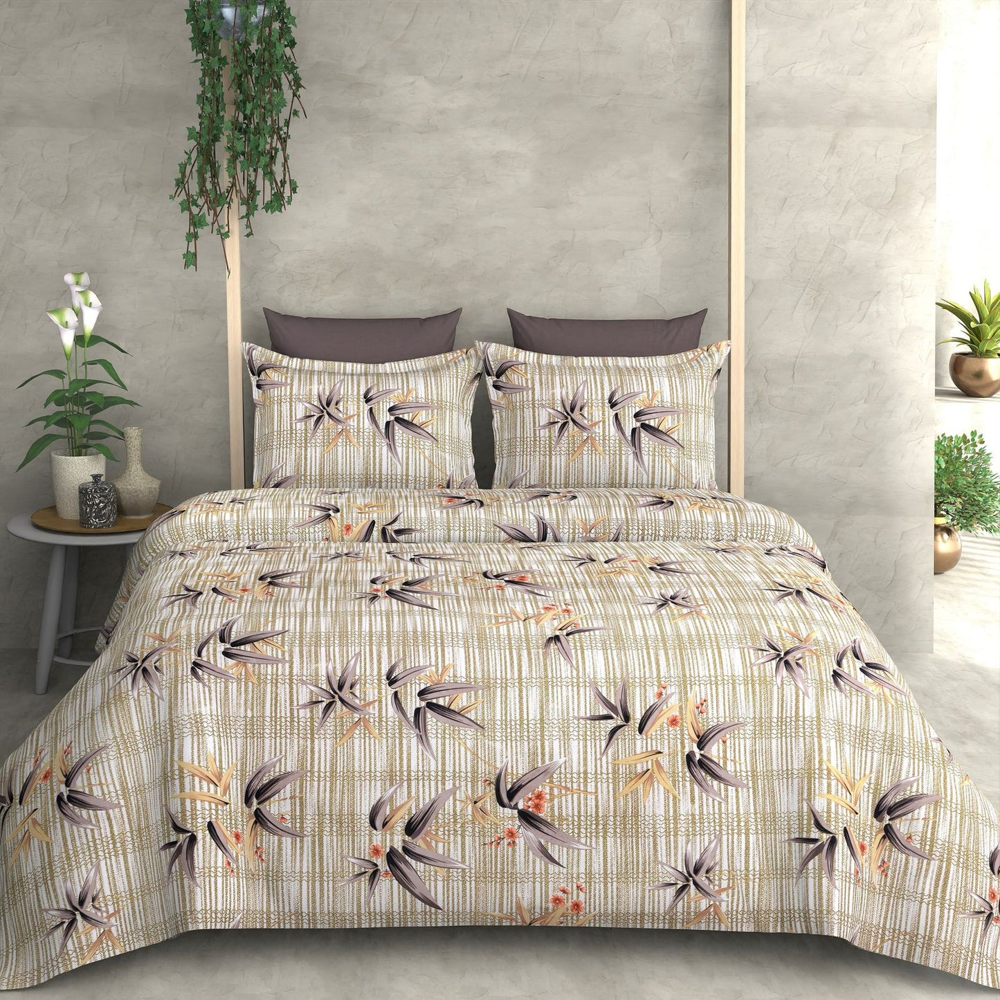 Luserian Premium Queen Size Bedsheet (90" x 100") 300 TC