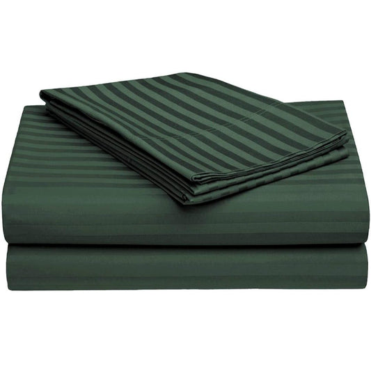 Green-Lined Premium King Size Bedsheet (108" x 108") 300 TC