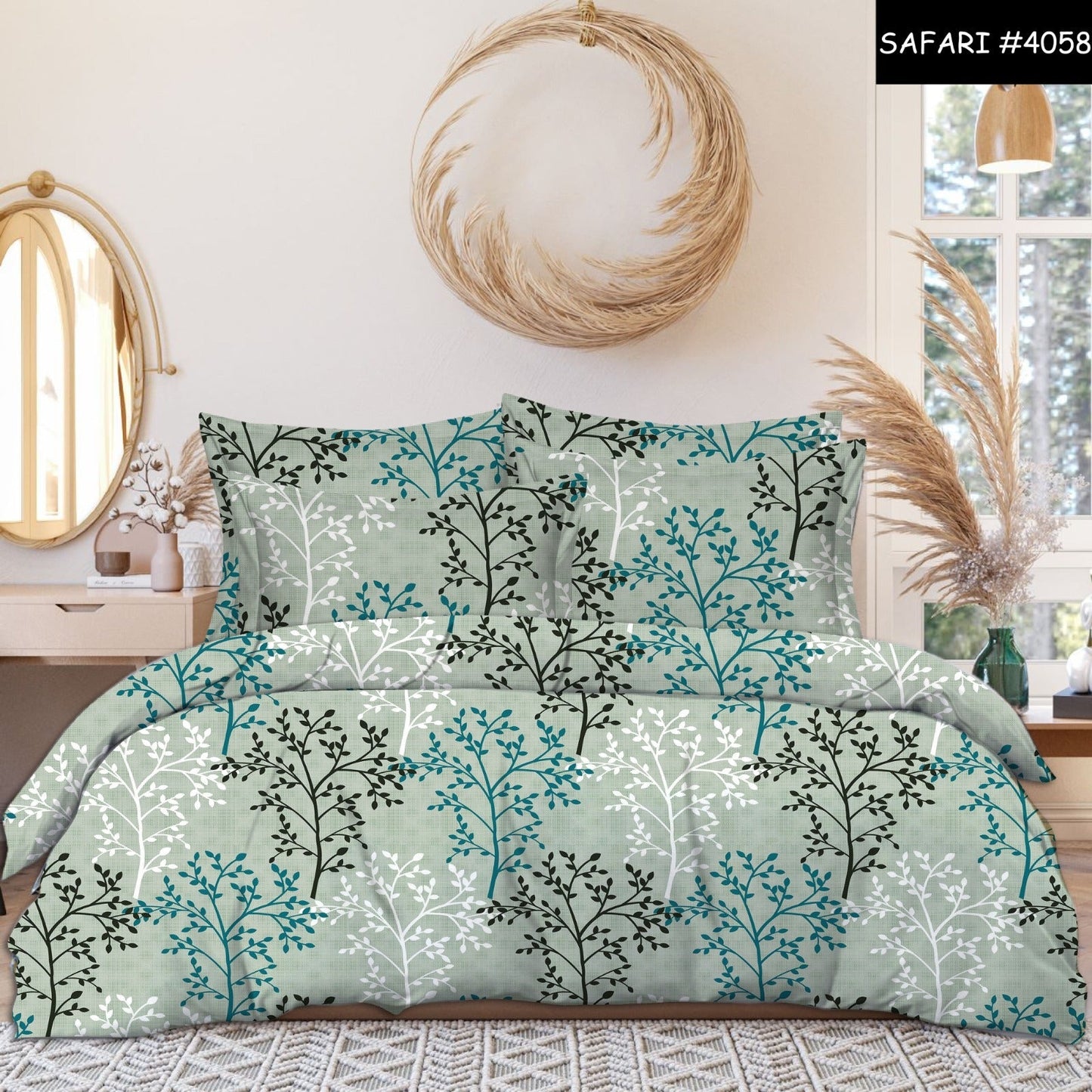 Evalisse Premium Queen Size Bedsheet (90" x 100") 300 TC