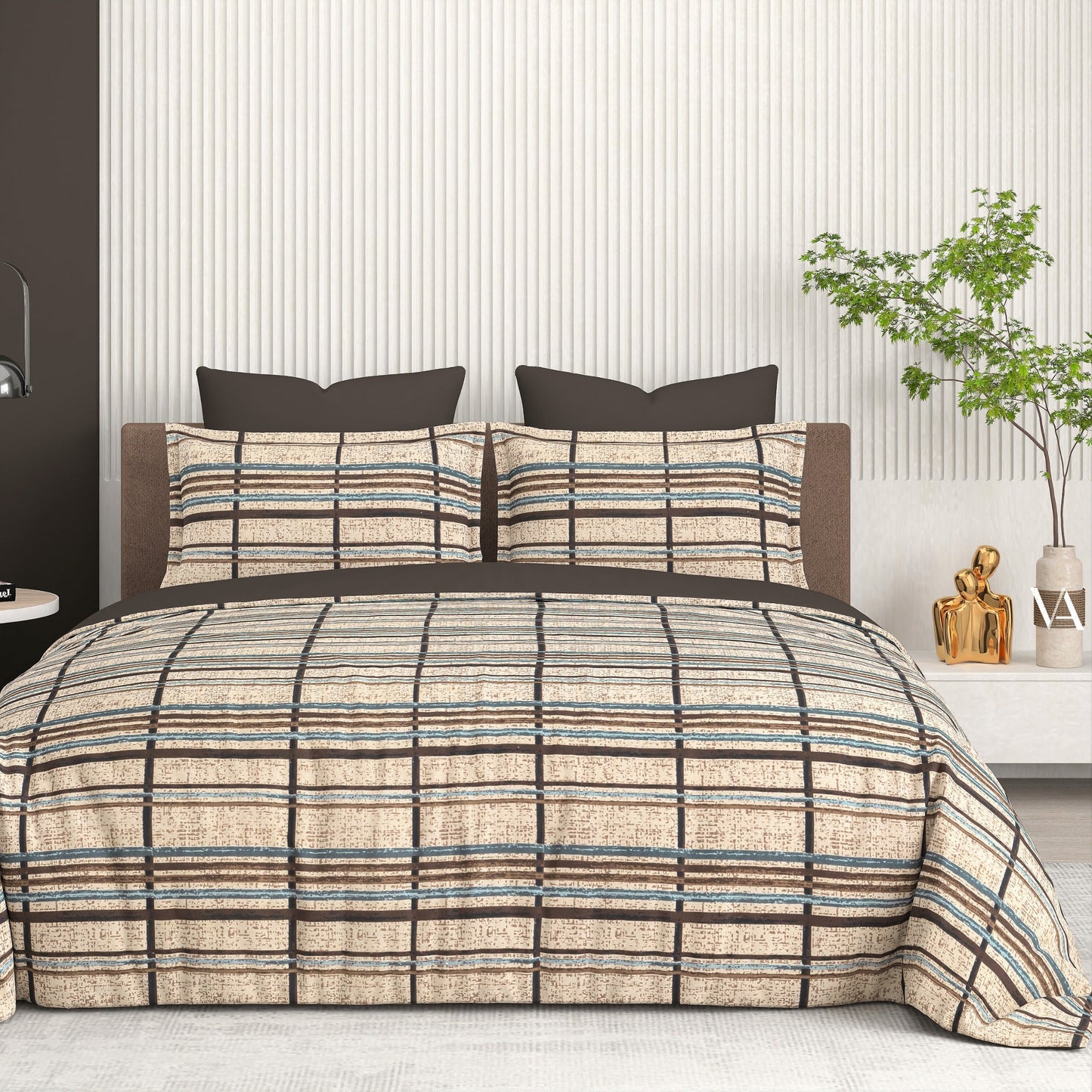 Florenza Premium King Size Bedsheet (108" x 108"): 400 TC