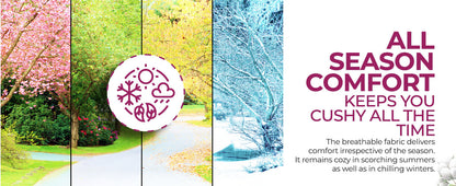 Serona Premium Queen Size Bedsheet (90" x 100") - 144TC