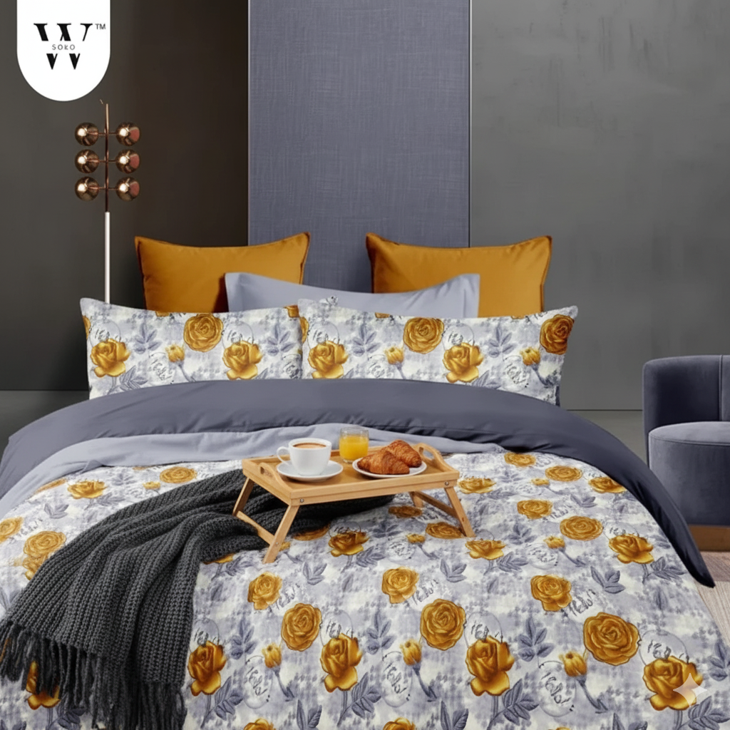 Pristoria Premium King Size Bedsheet (108" x 108") - 400 TC