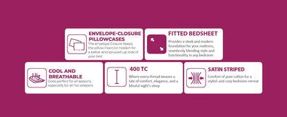 Mystera Premium Queen Size Bedsheet (90" x 100") - 300 TC